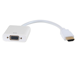 Переходник HDMI <--< VGA (техпак) белый