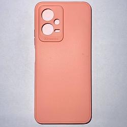 Задняя накладка Мобилис для Xiaomi Redmi Note 12 (5G), персиковый , матовая с защитой камеры