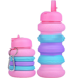 Бутылка складная 600 мл, герметичная, в форме макарон МИКС УТМ01479742