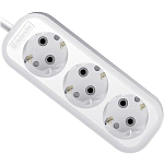 Сетевой удлинитель 15.0м DEFENDER R330 белый, 3 гнезда, 16А/3500Вт, с заземлением, ПВС 3х1,0мм