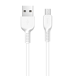 Кабель USB <--> microUSB  1.0м HOCO X13 Easy, белый