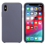 Силиконовый чехол SILICONE CASE для Iphone X/XS №24 тёмный серо-голубой