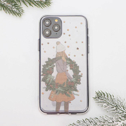 Задняя накладка NONAME для iPhone 11 PRO «Новогодний венок»