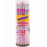 Карандаш ЮНЛАНДИЯ "ЕДИНОРОГИ", 1 шт., HB, с ластиком, корпус ассорти, 181780