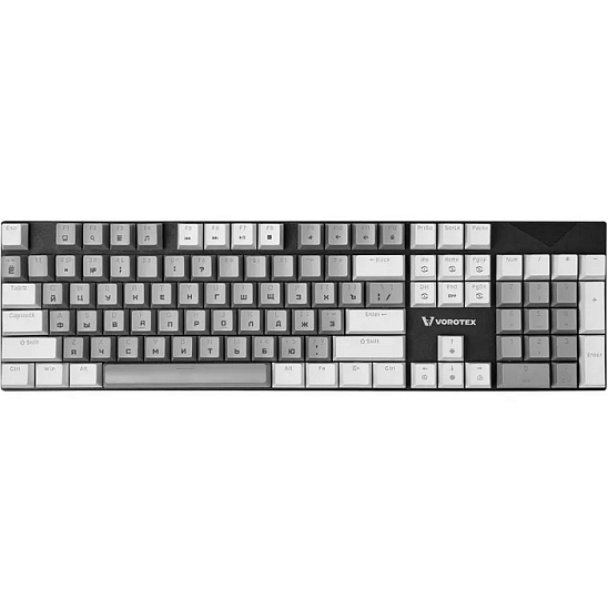 Клавиатура VOROTEX K104S Red Switch, Серый,белый