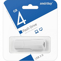 USB  4Gb SMARTBUY Clue белый