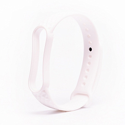 Силиконовый ремешок WB08 Xiaomi Mi Band 5/Mi Band 6 на кнопке (регулируемый) (white)