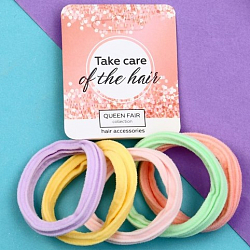 Резинка для волос "Спорт стайл" (набор 5 шт) линии, 4 см, яркий микс   9732070