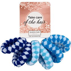 Резинка для волос "Махрушка" (набор 6 шт) геометрия, 3,5 см 10067594