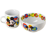 Набор посуды керамической: 2 предмета: тарелка, кружка «Микки», Микки Маус и его друзья