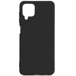 Силиконовый чехол DF для Samsung Galaxy A12/M12 DF sOriginal-24 (black) с микрофиброй
