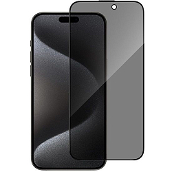 Противоударное стекло NONAME для iPhone 15 Pro Max, aнтишпион ,полный клей в техпаке