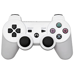 Геймпад БП для SONY PS3 Dual Shock White (не оригинал) (техпак)