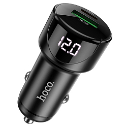 Авто ЗУ 1USB/1Type-C HOCO Z42, серый
