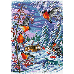 Набор алмазной мозаики «Снегири»