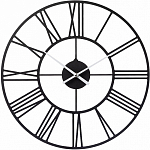 Часы настенные РУБИН "Классика", из металла, d=40 см, открытая стрелка, чёрный (4004-001)