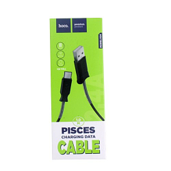 Кабель USB <--> Type-C  1.0м HOCO Pisces X24 чёрный
