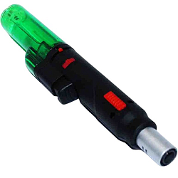 Зажигалка-горелка газовая пьеза 015 прозрачная, заправляется