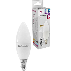 Лампа светодиодная DEFENDER C37 12W/830/E14 свеча, теплый белый