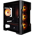 Корпус 1STPLAYER TRILOBITE T3-G ARGB Black / mATX / 4x 120mm ARGB fans inc. / T3-G-BK-4F2(AP)