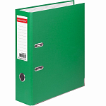 Папка-регистратор BRAUBERG с покрытием из ПВХ, 80 мм, с уголком, зеленая (удв. срок службы), 227193