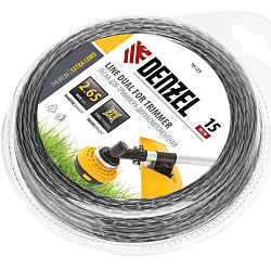 Леска для триммера двухкомпонентная квадрат 2,65мм  15 м EXTRA CORD// Denzel 96125
