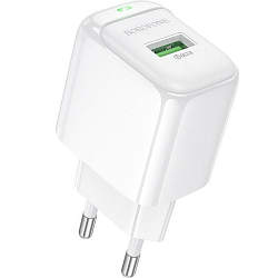Сетевое ЗУ 1USB BOROFONE BAS42A Potential, белый, PD18Вт, QC3.0