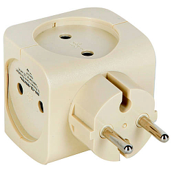 Тройник ЭРА SP-4-I слоновая кость