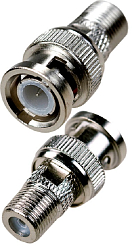 Переходник BNC <--< F СИГНАЛ метал.