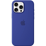Силиконовый чехол SILICONE CASE MagSafe для iPhone 16 Pro Max Ultramarine (+ анимация NFC Clear) c LOGO