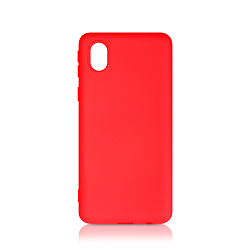 Силиконовый чехол DF для Samsung Galaxy A01 Core DF sOriginal-18 (red) с микрофиброй