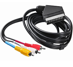 Кабель SCART <--> 3RCA  2.0м BURO BSC005-2 черный