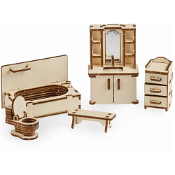 Набор мебели Тутси "Мебель для ванной" (дерево) 35х35х8 см 24646