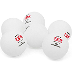 Мячи для настольного тенниса 729 3***  NATIONAL GAME ITTF бел. 6 шт. (бесшовные)