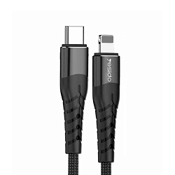 Кабель Type-C <--> Lightning  1.2м YESIDO CA-48 чёрный, PD 18W