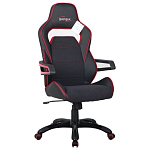 Кресло компьютерное BRABIX Nitro GM-001, ткань, экокожа, черное, вставки красные, 531816