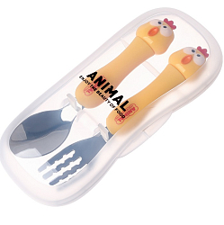 Набор детских столовых приборов «Курочки», вилка, ложка 10105354