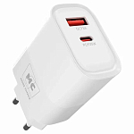 Сетевое ЗУ 1USB/1Type-C 3A MORE CHOICE NC82a White, PD35W+QC3.0