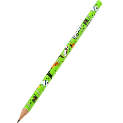 Карандаш чернографитный 2 мм HappyGraphix "Собачья площадка", НВ, трехгранный