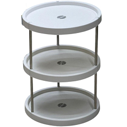 Вращающийся кухонный органайзер ROTATABLE STORAGE RACK для
специй 3 яруса
