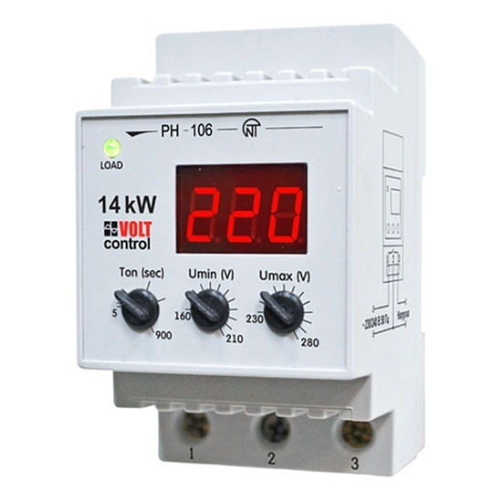 Реле напряжения РН-106 63А DIN