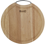 Доска разделочная REGENT Linea Bosco 93-BO-2-08.1, круглая с мет. ручкой 24х1,5 см