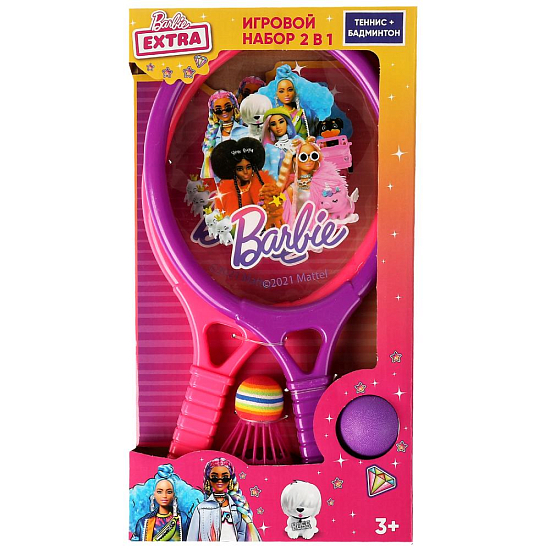 Бадминтон+теннис БАРБИ 2в1