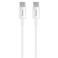 Кабель Type-C – Type-C OLMIO 1.0м белый, 60W