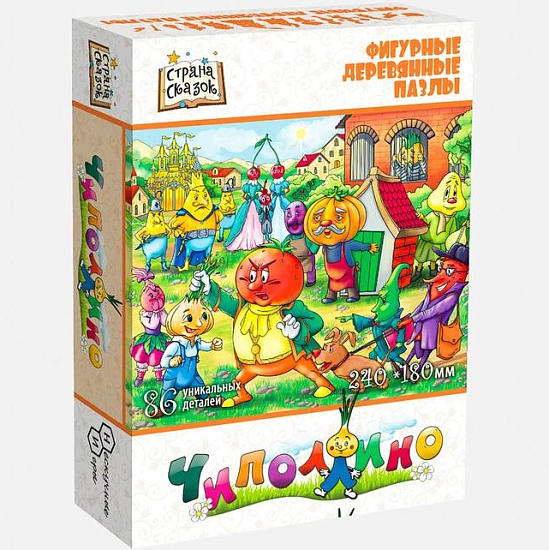 Пазл фигурный деревянный «Чиполлино» серия «Страна сказок»