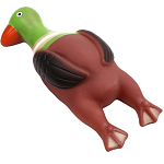 Игрушка пищащая "Скромная утка" для собак, 18 х 7 х 4 см, коричневая 7159748