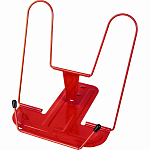 Подставка для книг и учебников BRAUBERG LINE+, металлическая, красная, европодвес, 238070