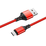 Кабель USB <--> microUSB  1.0м BOROFONE BX54 красный