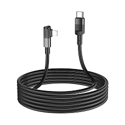 Кабель Lightning <--> Type-C  2.0м HOCO U108, черный, PD20W