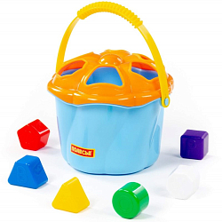 Сортер "Ведро Сюрприз" , 6 эл. голубой